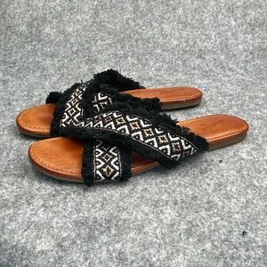 Universal Thread Woven Knit Boho Lagenlook Sandal Universal Thread Flats Size 10